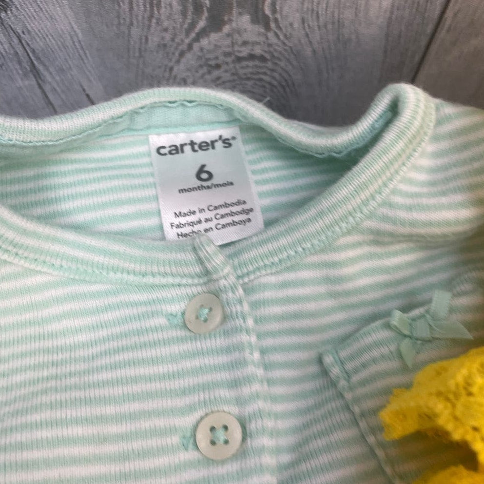 Lot of 5 Carters Little Me Baby Girls 6 Mos One Piece Outfits Dresses Cardigan