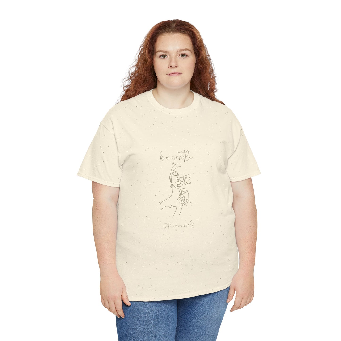 Be Gentle with Yourself - Unisex Heavy Cotton Tee, Cute Graphic Tee, 100% Cotton Ethically Grown and Harvested