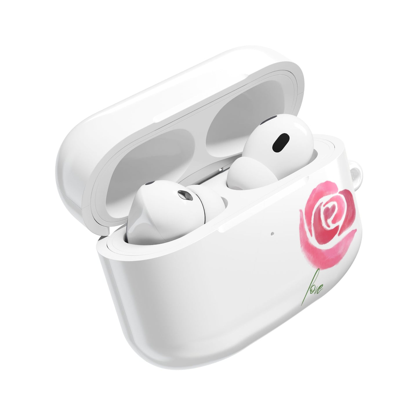 Romantic Rose AirPod Case - Cute Floral Design, Gift for Her, Valentine's Day Present, Trendy Accessory, Love Theme