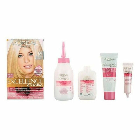 Permanent Dye L'Oreal Make Up Excellence Ultra Light Natural Blonde Nº 01 Rubio Ultra Claro Natural 192 ml-0