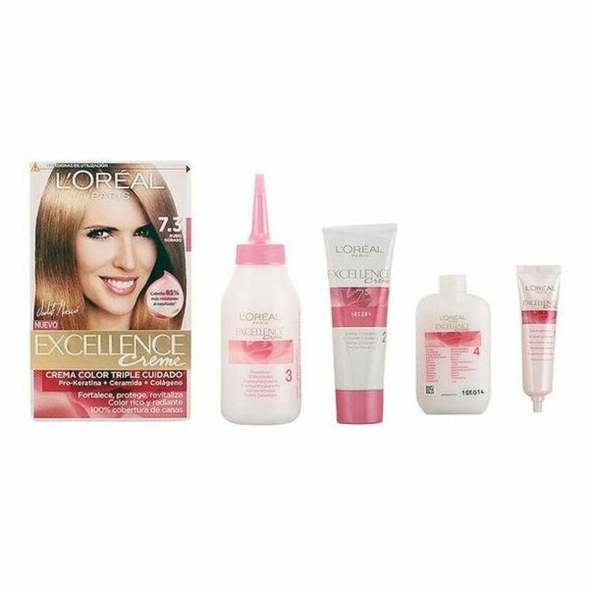 Permanent Dye L'Oreal Make Up Excellence Golden Blonde Nº 7,3 Rubio Dorado Nº 7,3-Rubio Dorado 192 ml-0