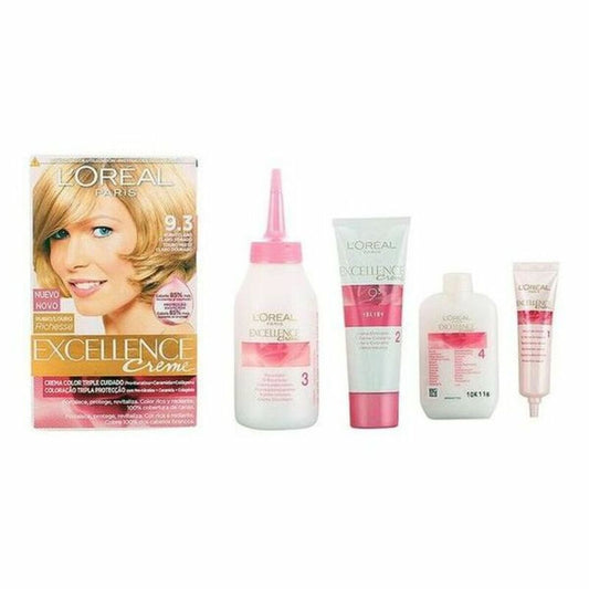 Permanent Dye L'Oreal Make Up Excellence Light Golden Blonde Nº 9,3-Rubio Claro Claro Dorado 192 ml-0