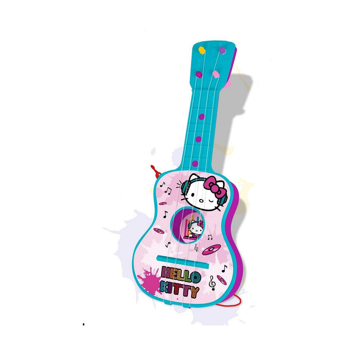 Baby Guitar Hello Kitty 4 Cords Blue Pink-0