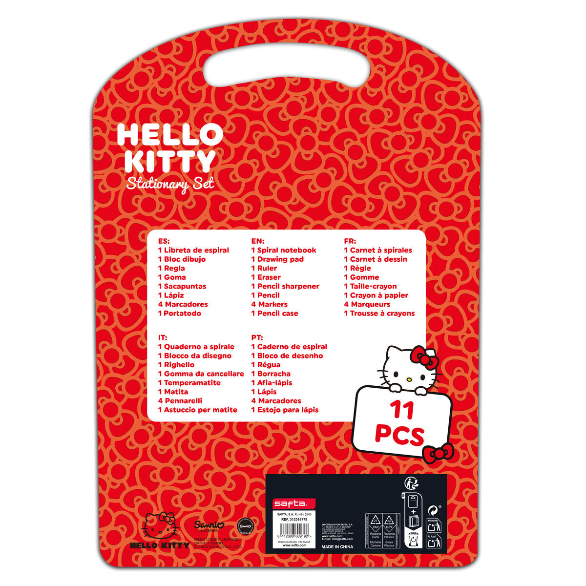 Pencil Lead Holder Hello Kitty Iconic White Red-1