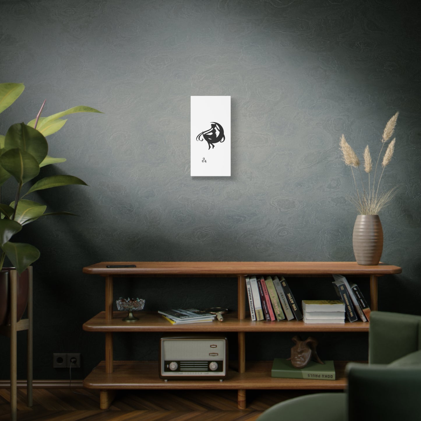 Moonlit Goddess Canvas Art, Modern Wall Decor, Fantasy Home Decor, Boho Aesthetic, Gift for Art Lovers