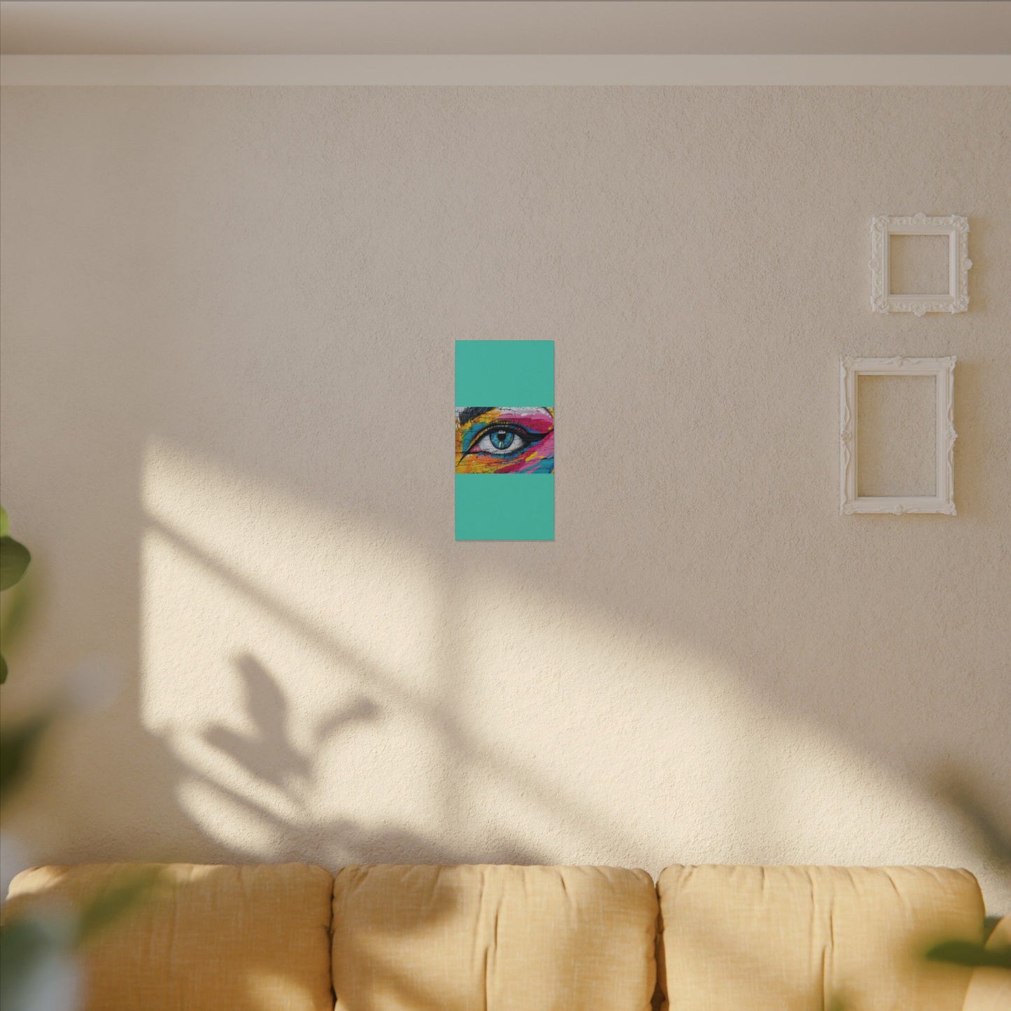 Colorful Eye Street Art Matte Canvas Print
