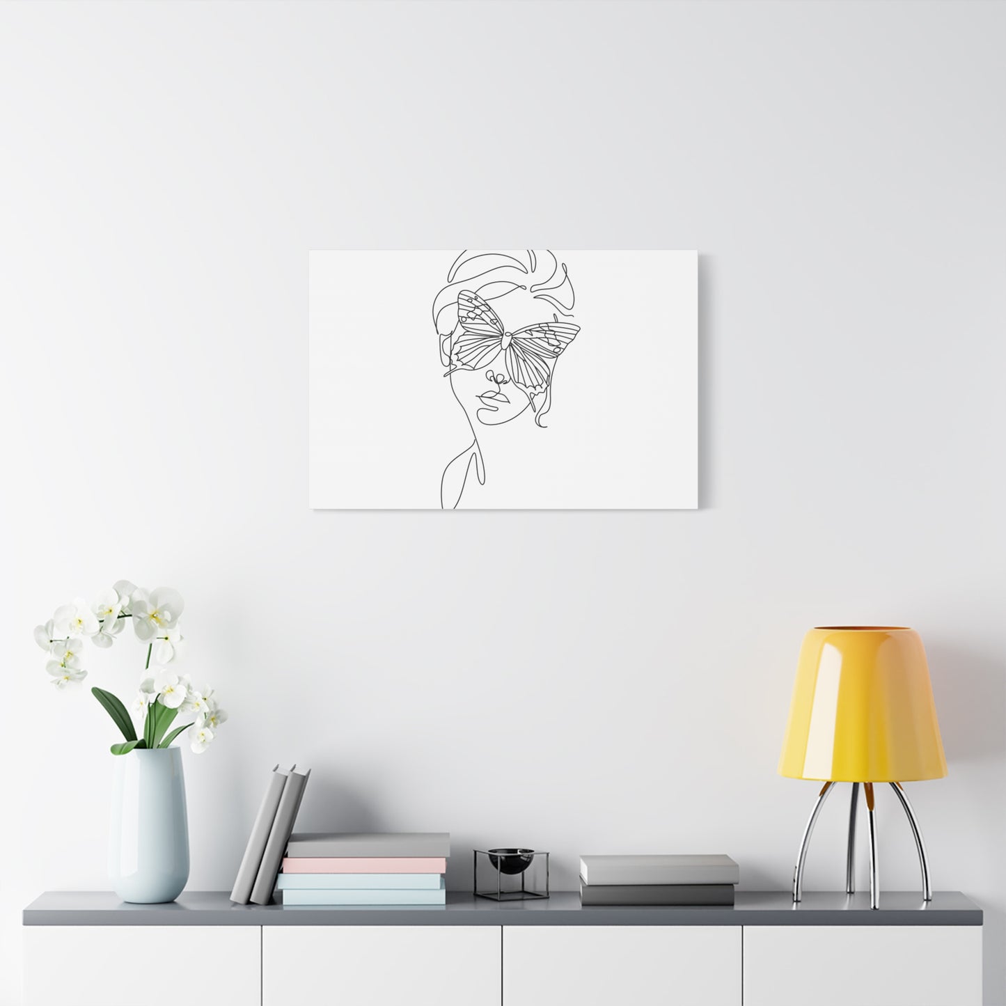 Minimalist Butterfly Canvas Art, Modern Home Decor, Gift for Nature Lovers, Wall Art for Women, Inspirational Wall Art