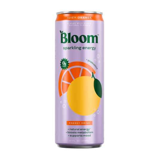 Bloom Nutrition Sparkling Energy Drink Juicy Orange (12 fl oz)