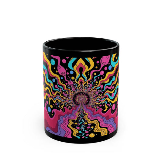 Psychedelic Coffee Mug, Colorful Mug for Coffee Lovers, Boho Gift, Unique Tea Cup, Artistic Drinkware
