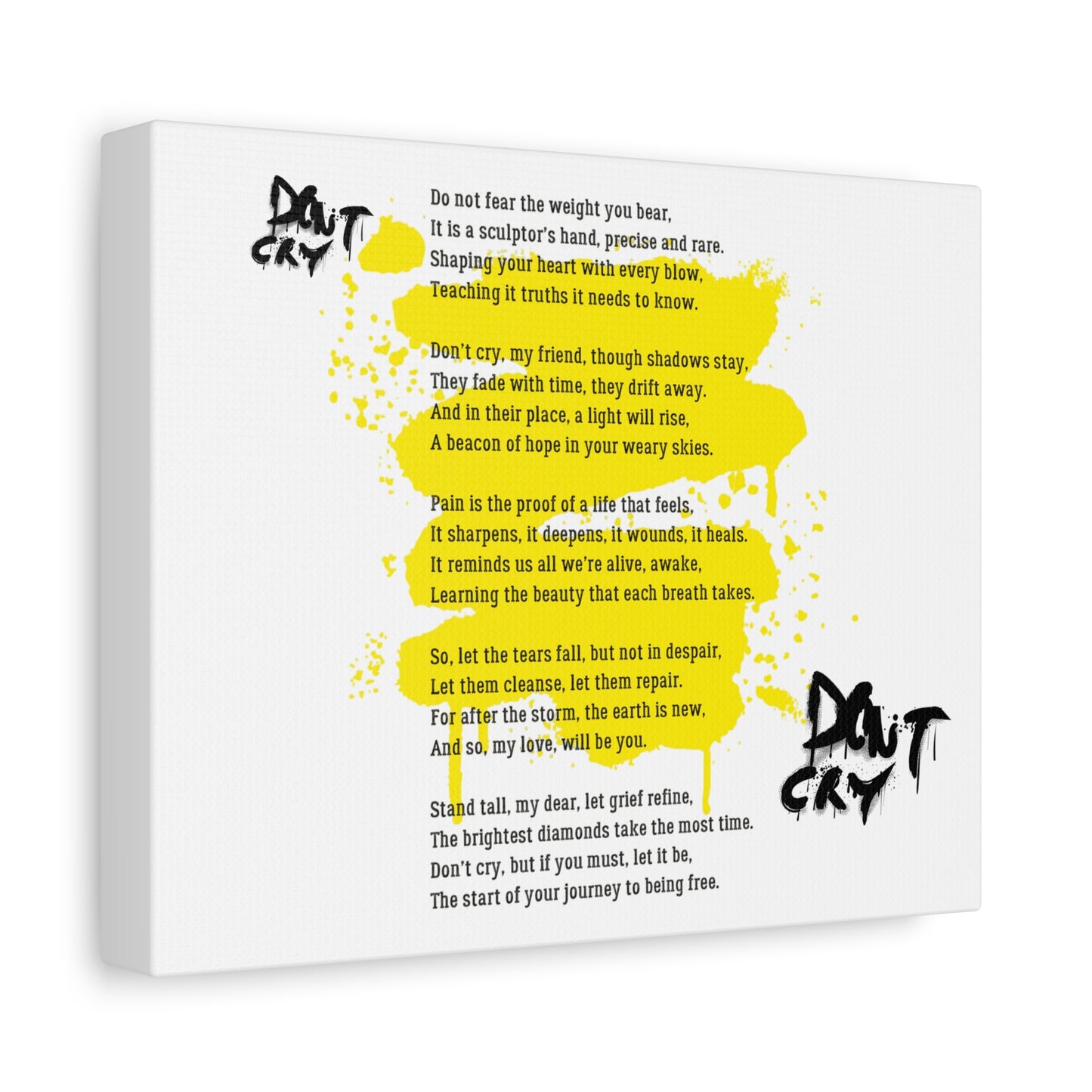 Inspirational Canvas Wall Art, Motivational Decor, Positive Quote, Home Office Wall Hanging, Unique Gift Idea, Modern Art Print
