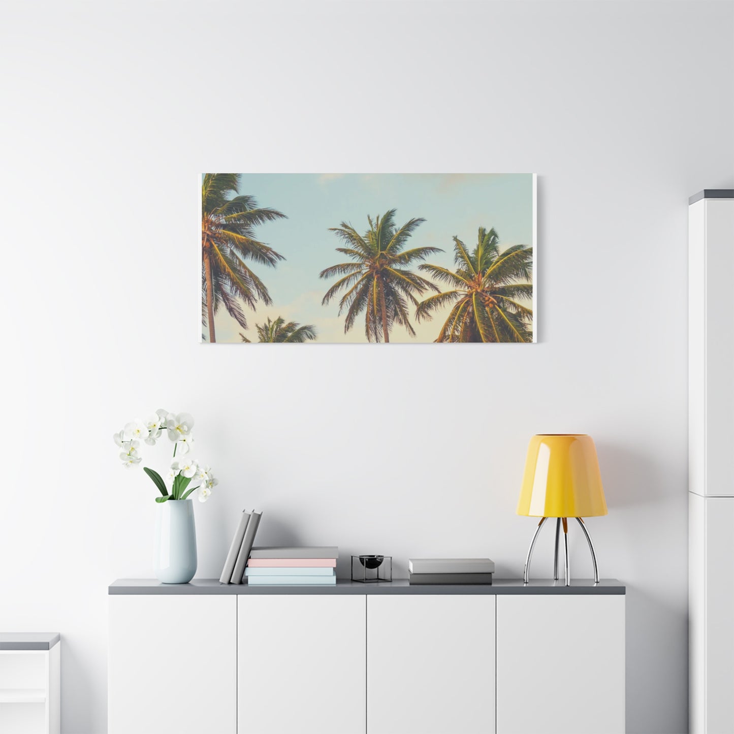 Tropical Palm Tree Canvas Print, City of Angeles Tropical Wall Art, Los Angeles Beach Decor, California Nature Photography, Home Decoration, Gift for Beach Lovers