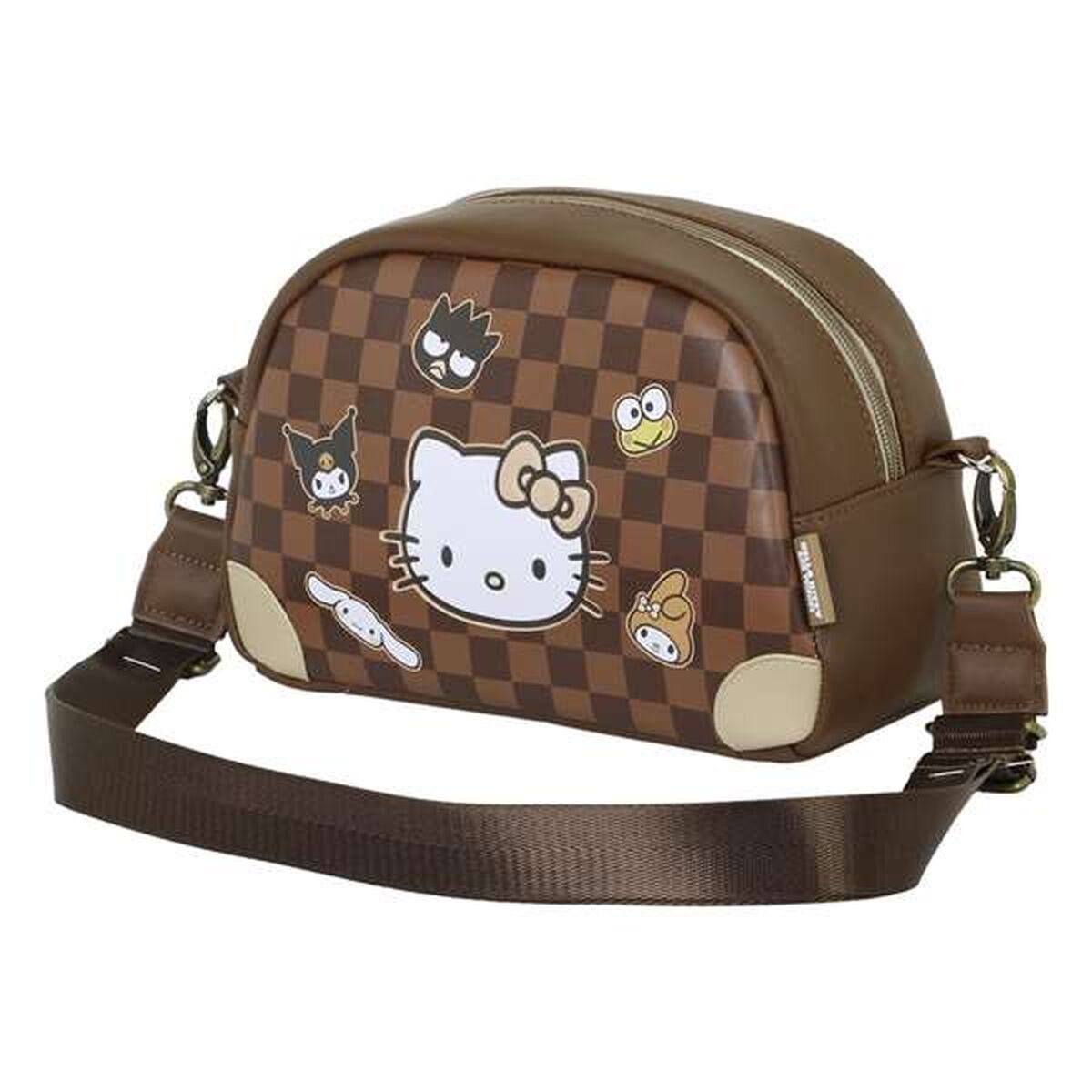 Shoulder Bag Hello Kitty Brown 14 x 23 x 9 cm-0