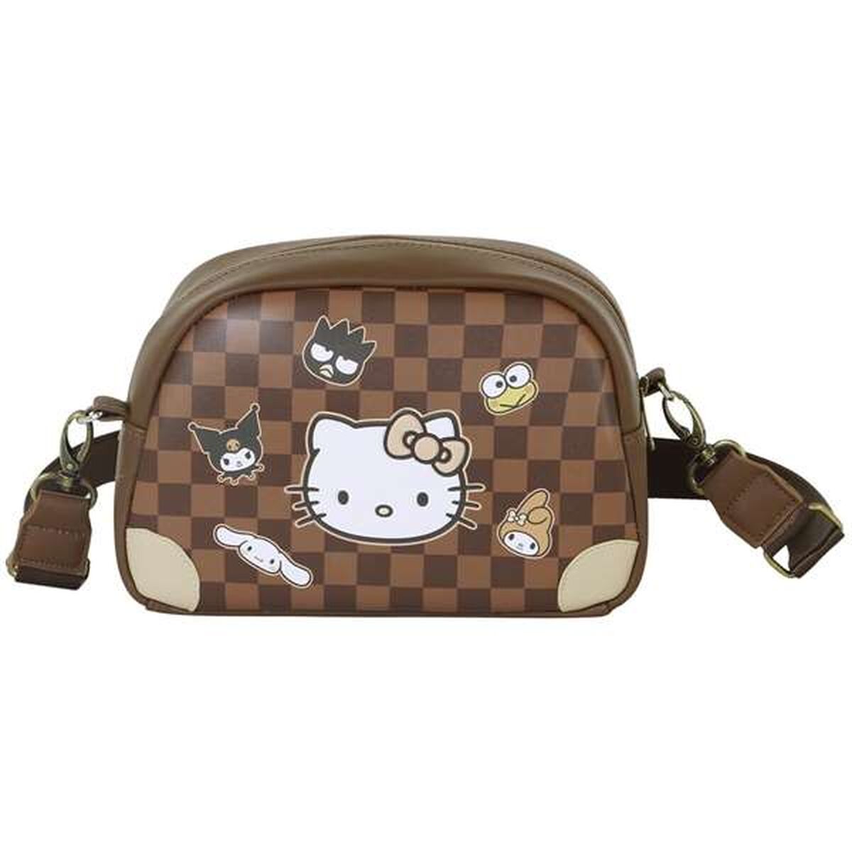 Shoulder Bag Hello Kitty Brown 14 x 23 x 9 cm-1