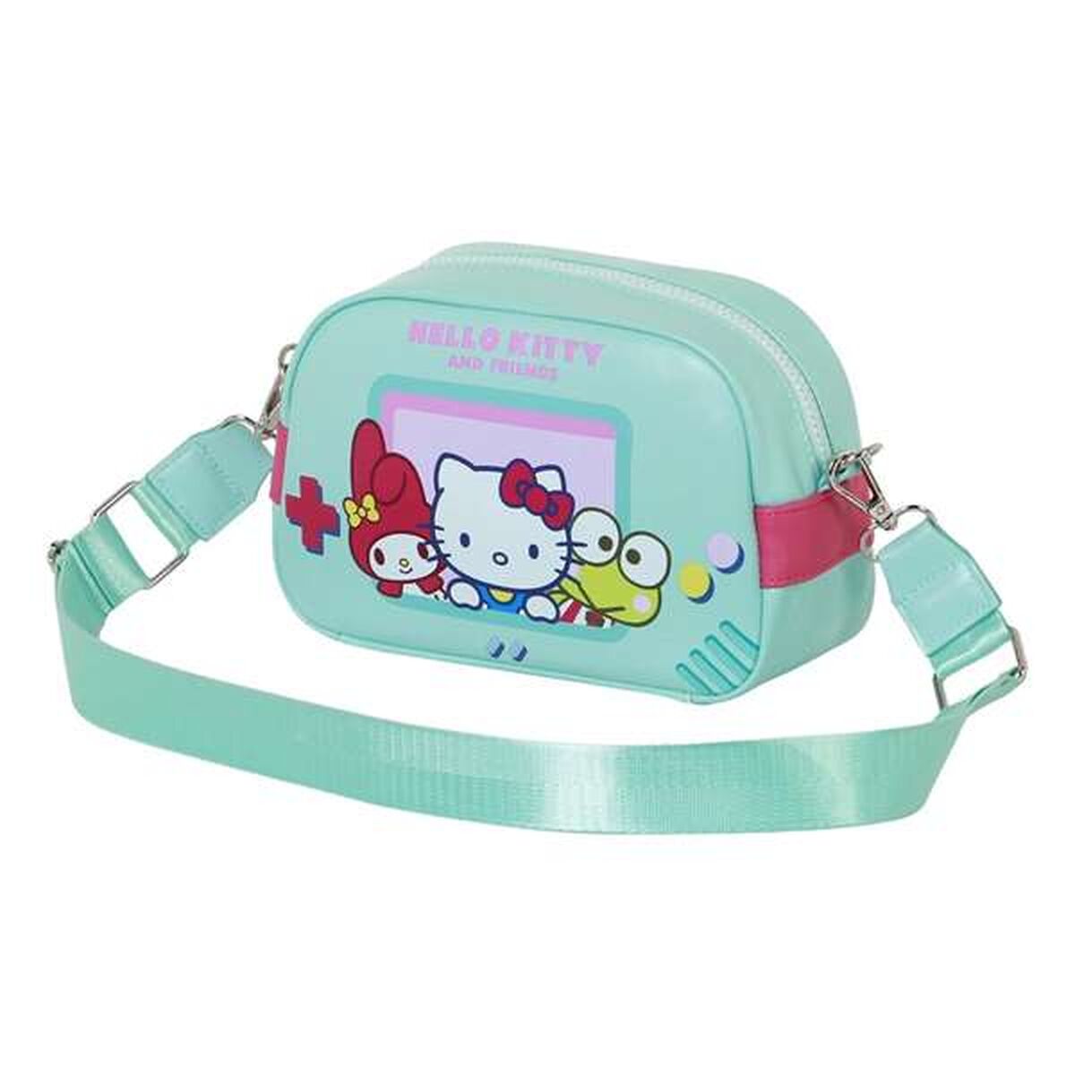 Shoulder Bag Hello Kitty Turquoise 14 x 23 x 9 cm-0
