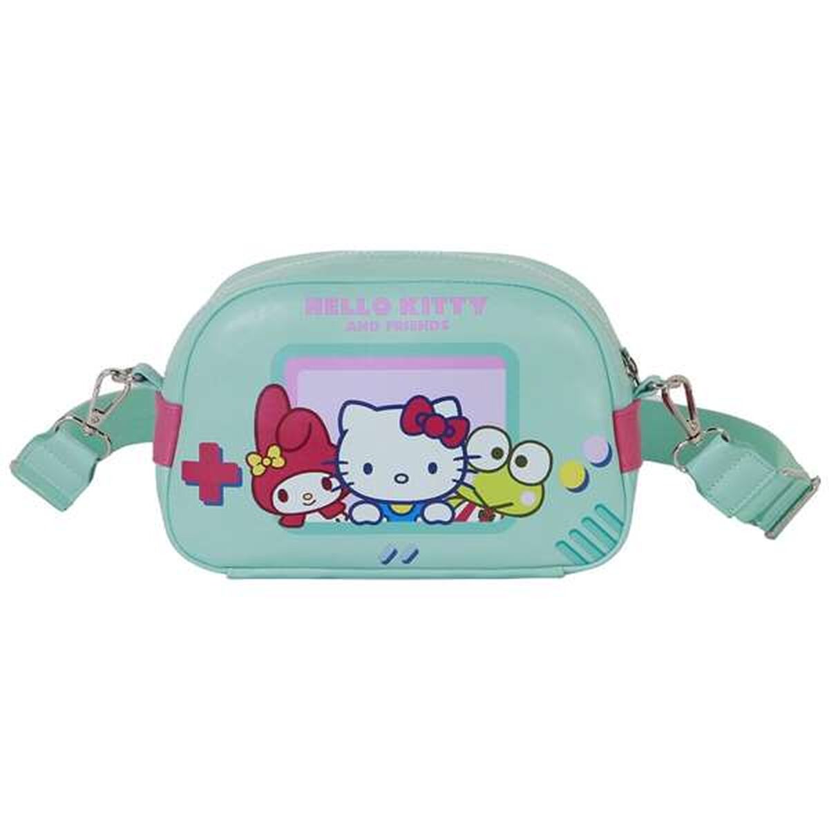 Shoulder Bag Hello Kitty Turquoise 14 x 23 x 9 cm-1