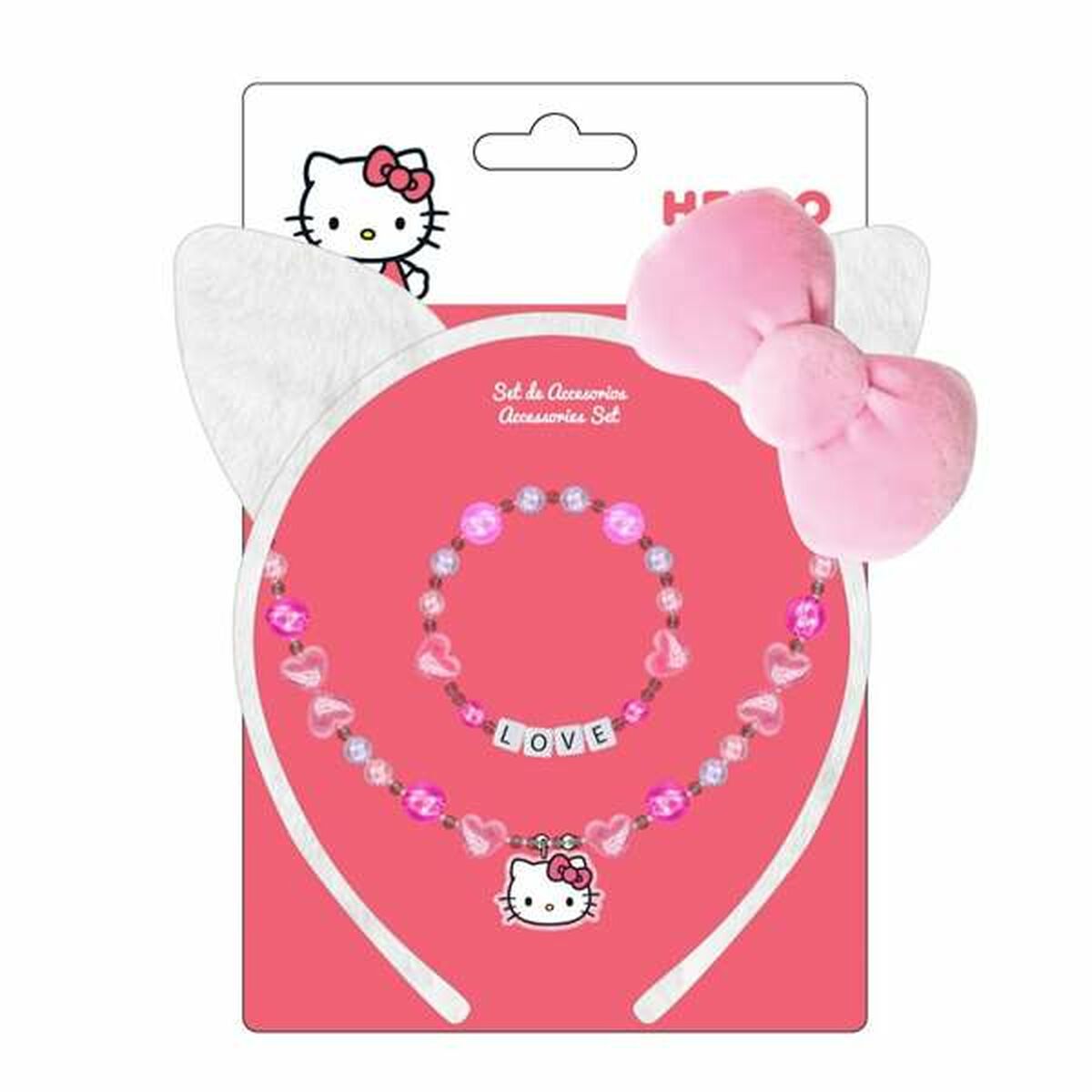 Necklace Hello Kitty Fuchsia 3 Pieces-1