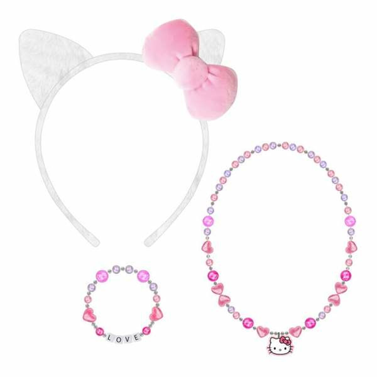 Necklace Hello Kitty Fuchsia 3 Pieces-0