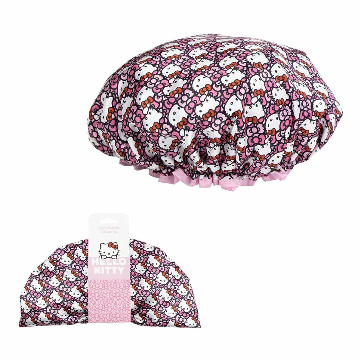 Shower Cap Hello Kitty Pink-5