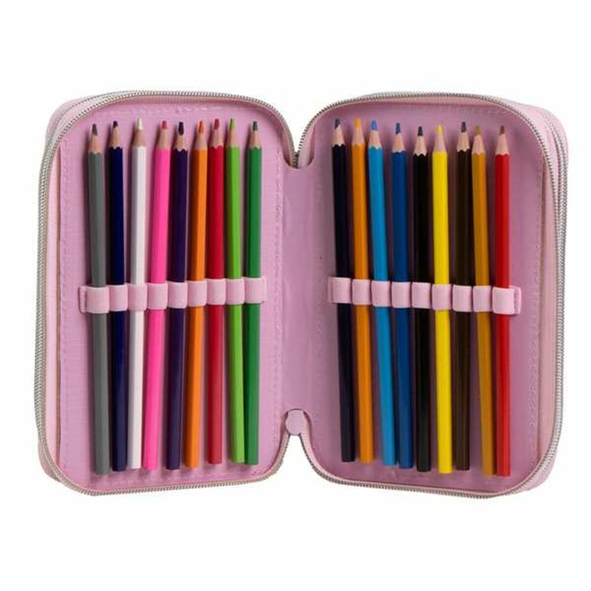 Pencil Case Hello Kitty Pink 12,5 x 6,5 x 19,5 cm-2