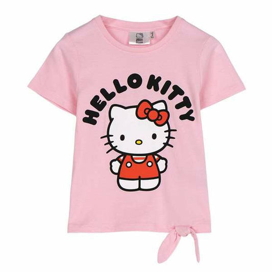 Child's Short Sleeve T-Shirt Hello Kitty Light Pink-0