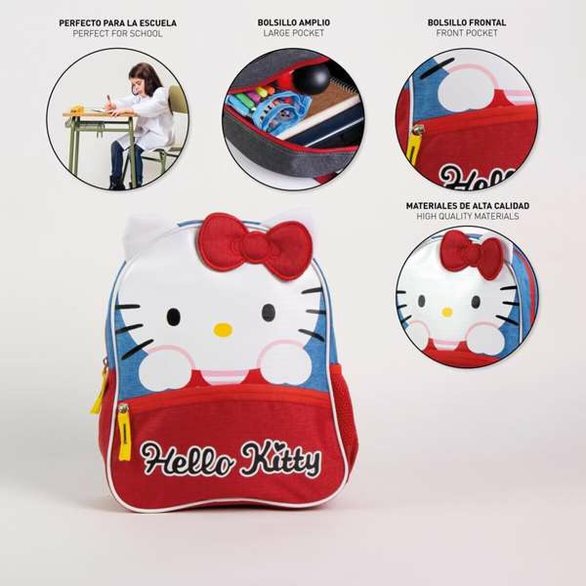 School Bag Hello Kitty Blue-3