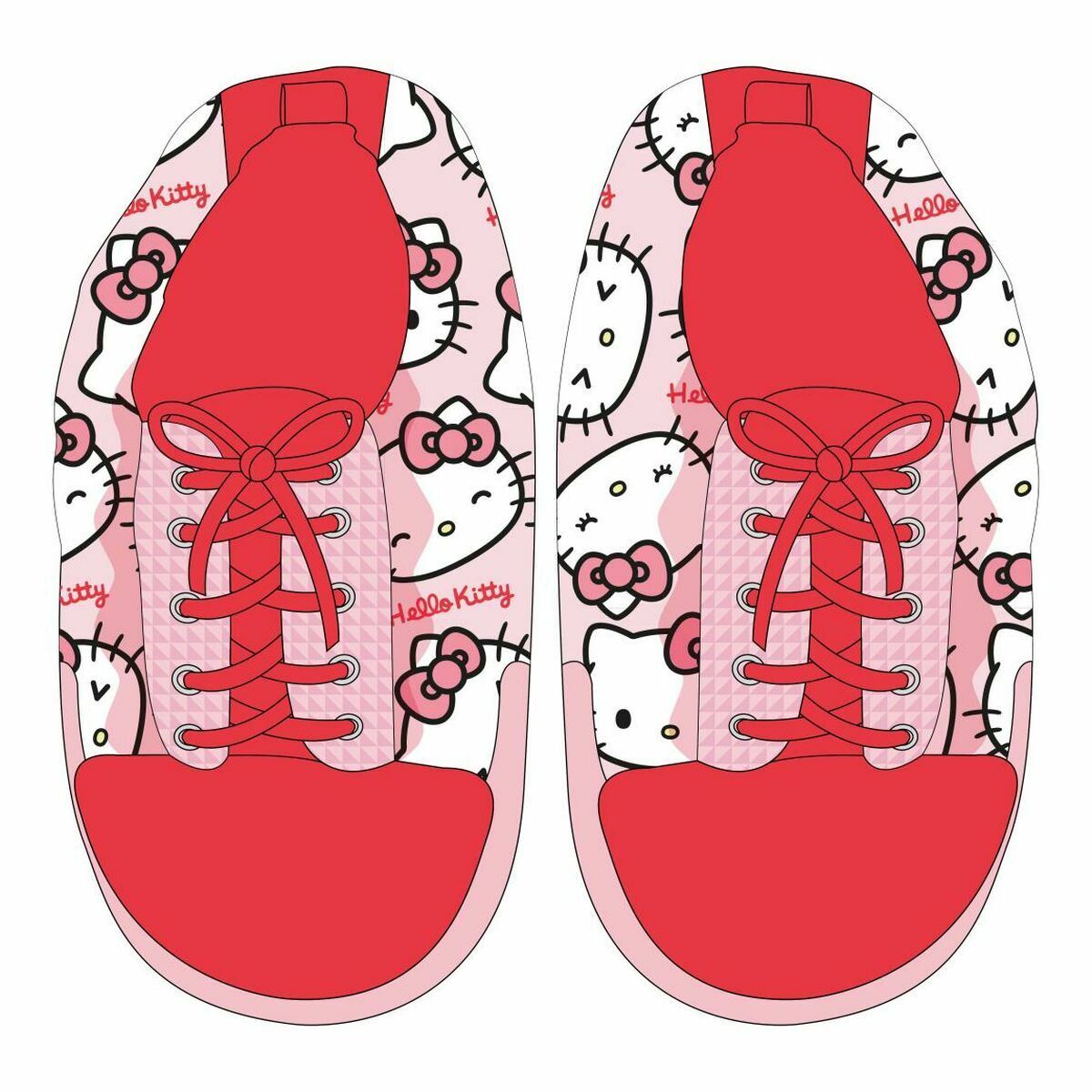 House Slippers Hello Kitty Red-1