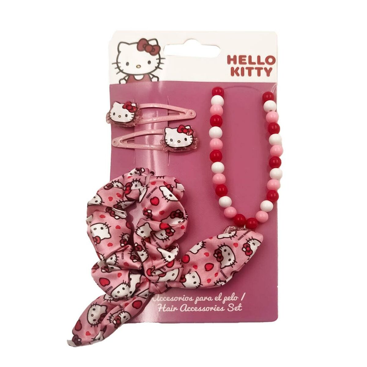 Hair accessories Hello Kitty Pink 4 Pieces-0
