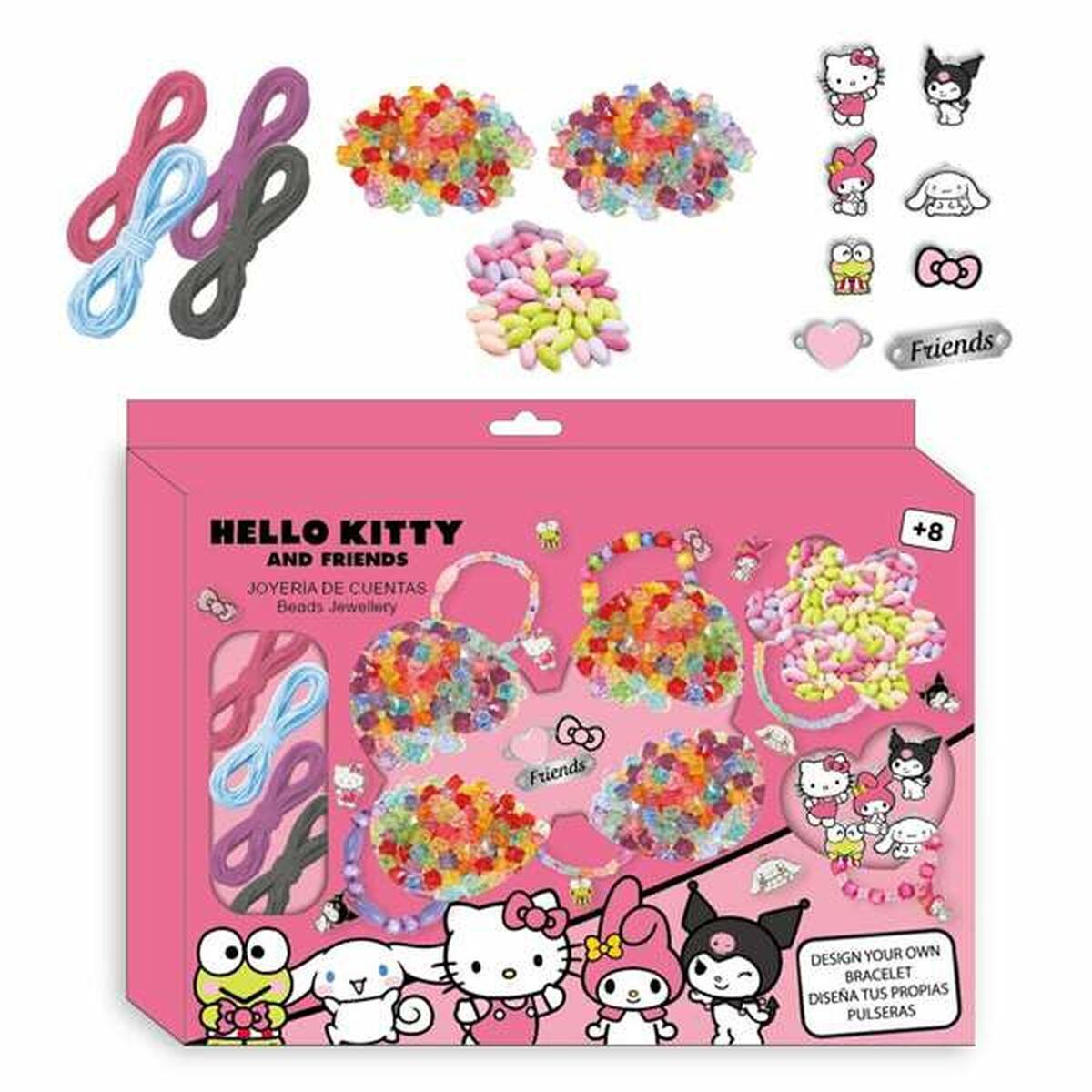 Bracelet and Necklace Making Kit Hello Kitty 31,5 x 22 x 3 cm-0