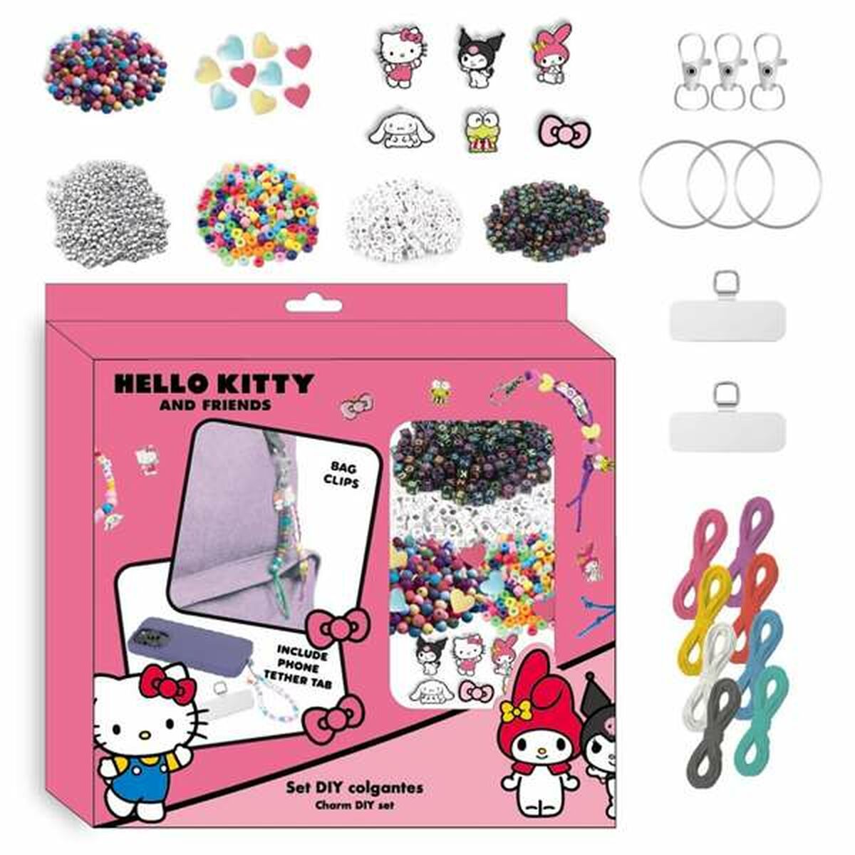 Bracelet and Necklace Making Kit Hello Kitty Multicolour-0