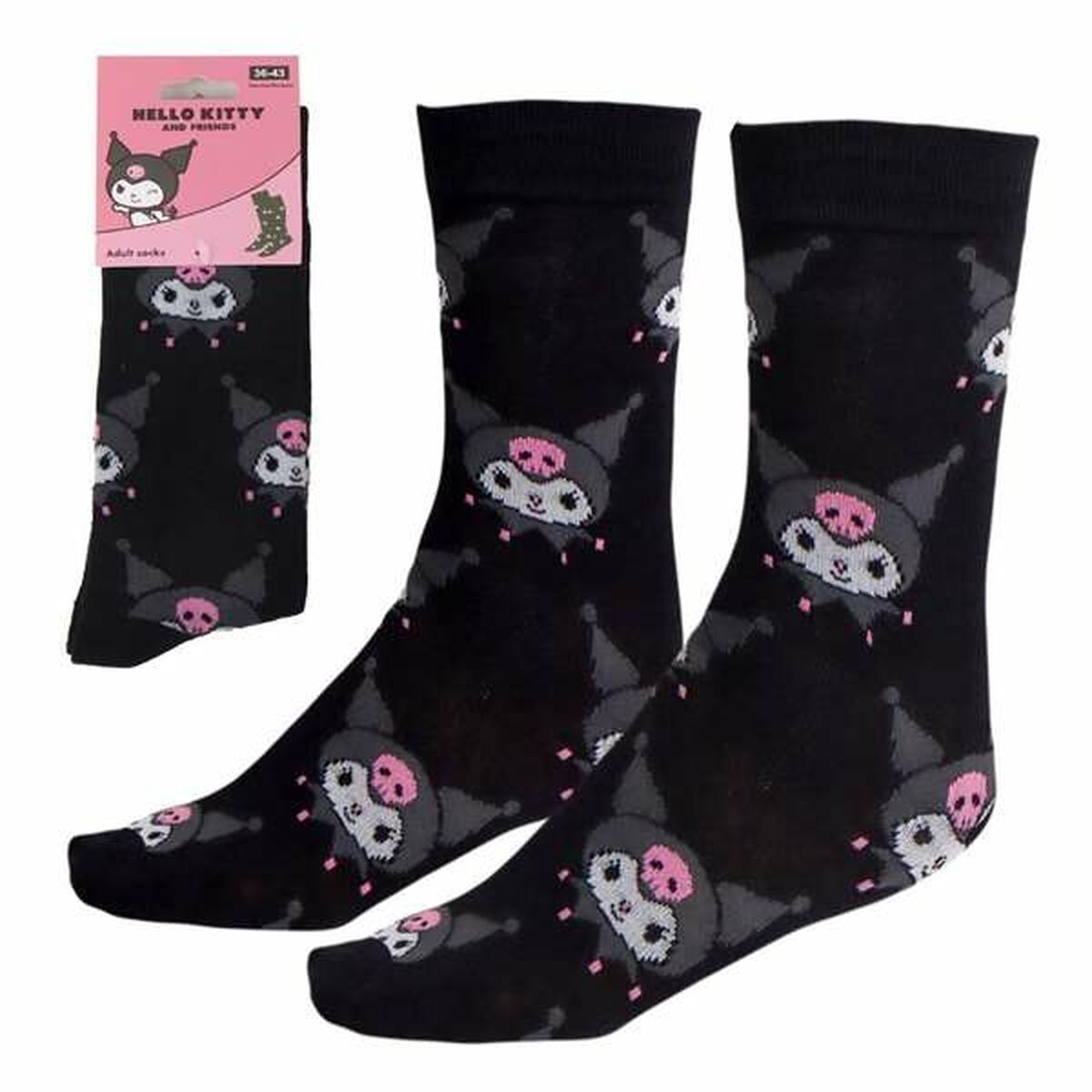 Socks Hello Kitty Kuromi  black 36-43-0