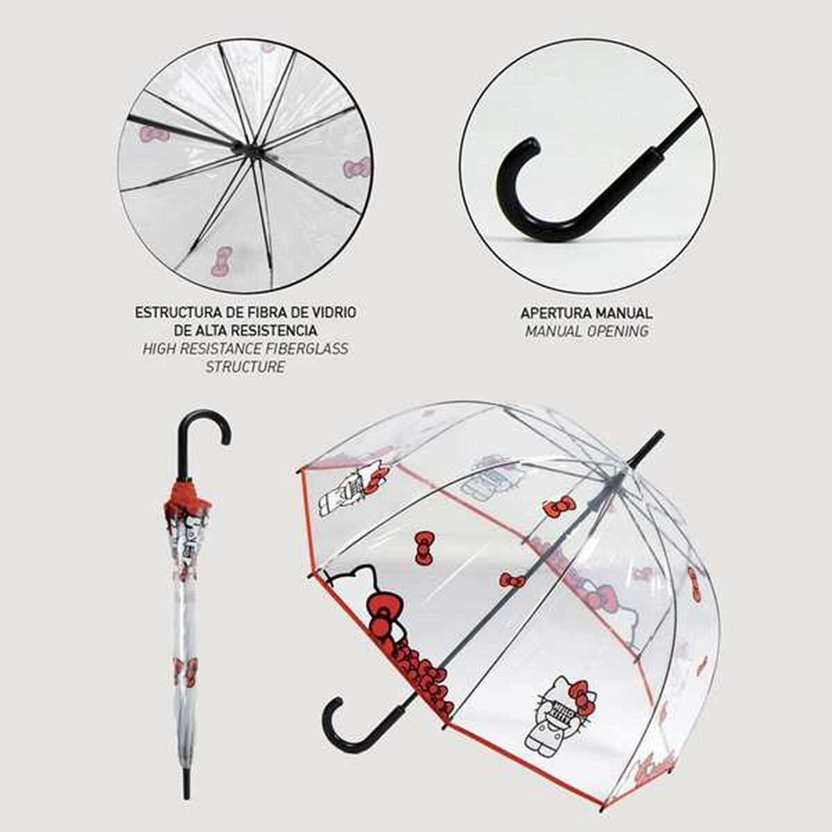 Umbrella Hello Kitty Blue 60 cm-2