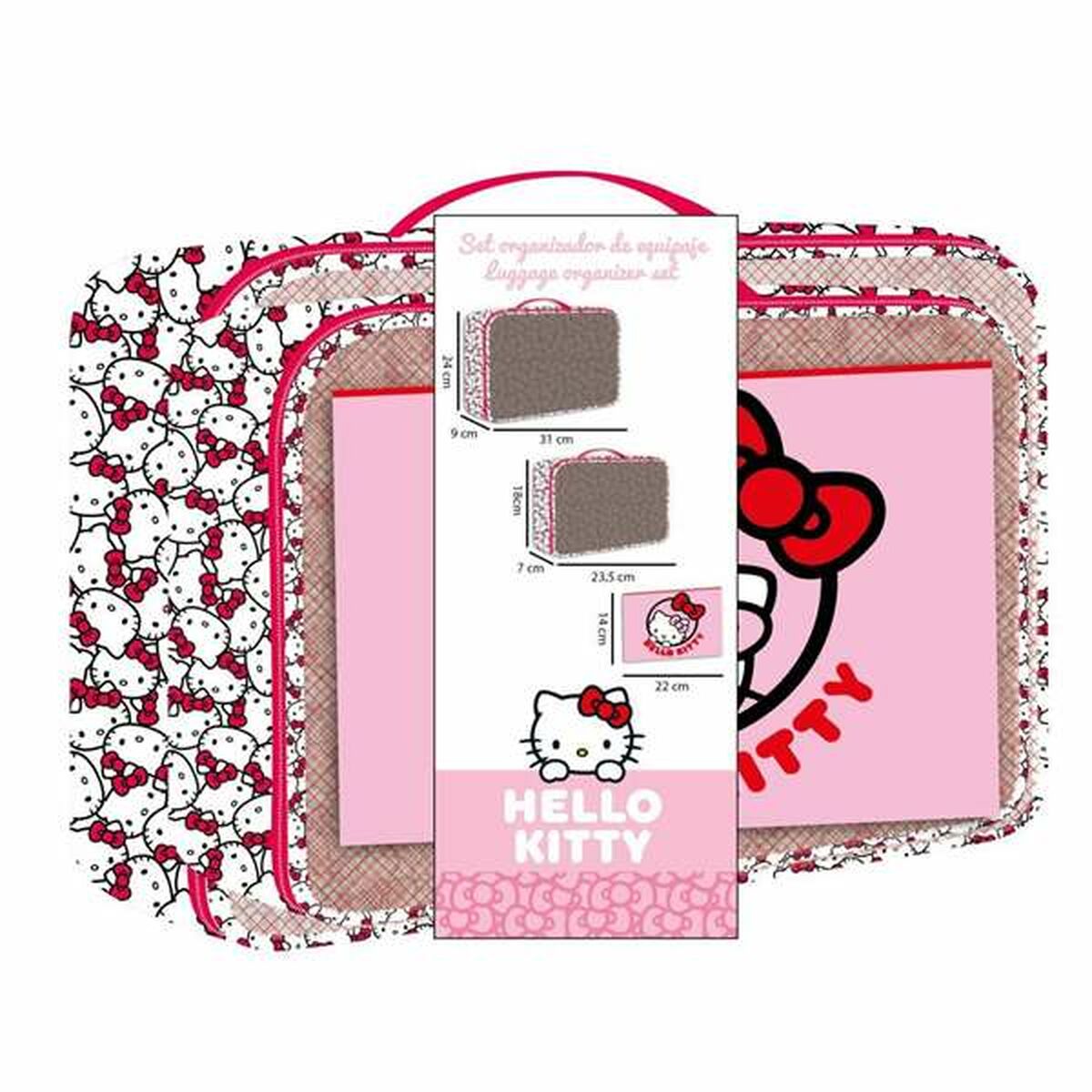 Travel Vanity Case Hello Kitty Red-3
