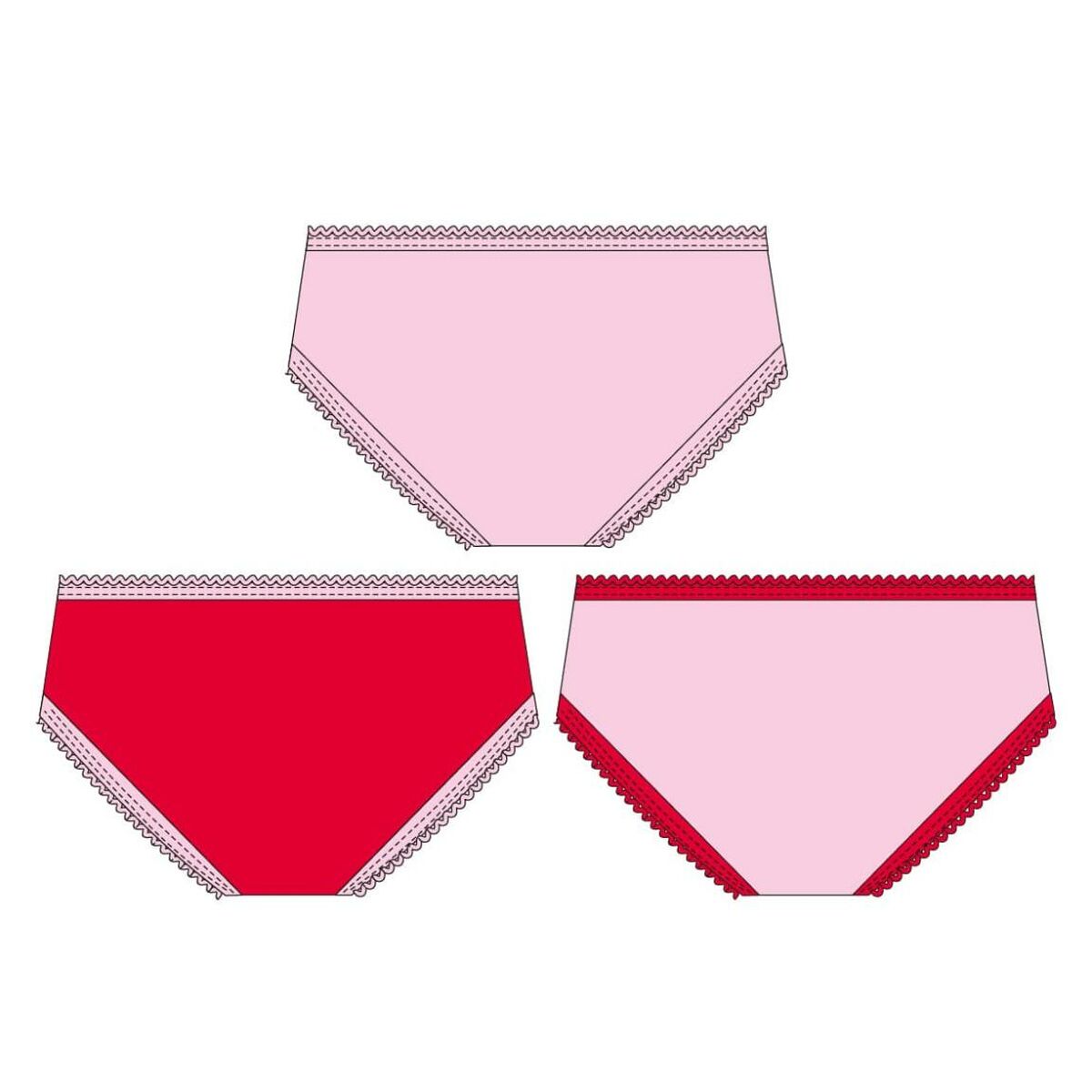 Pack of Girls Knickers Hello Kitty Multicolour-2