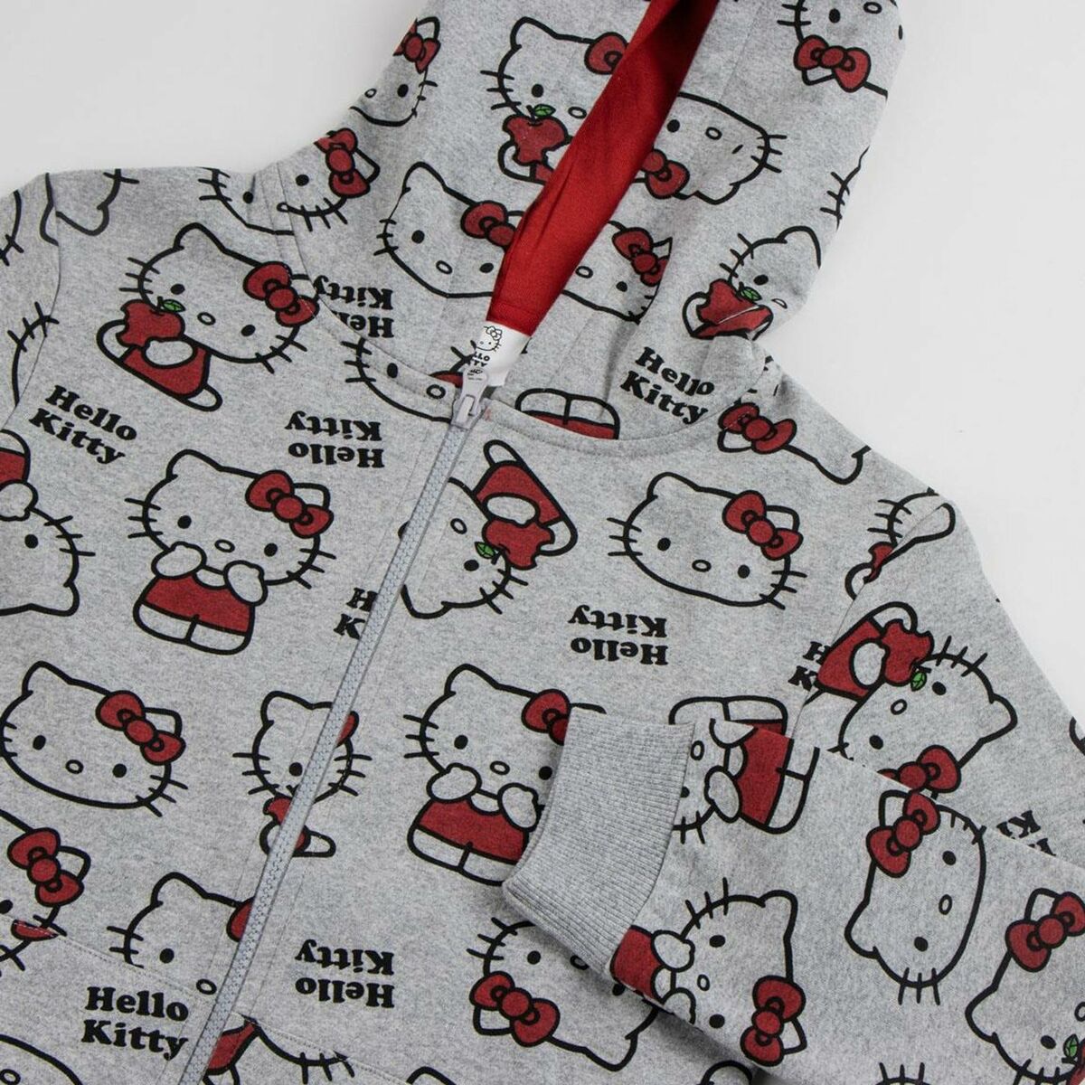 Hooded Sweatshirt for Girls Hello Kitty Grey-9