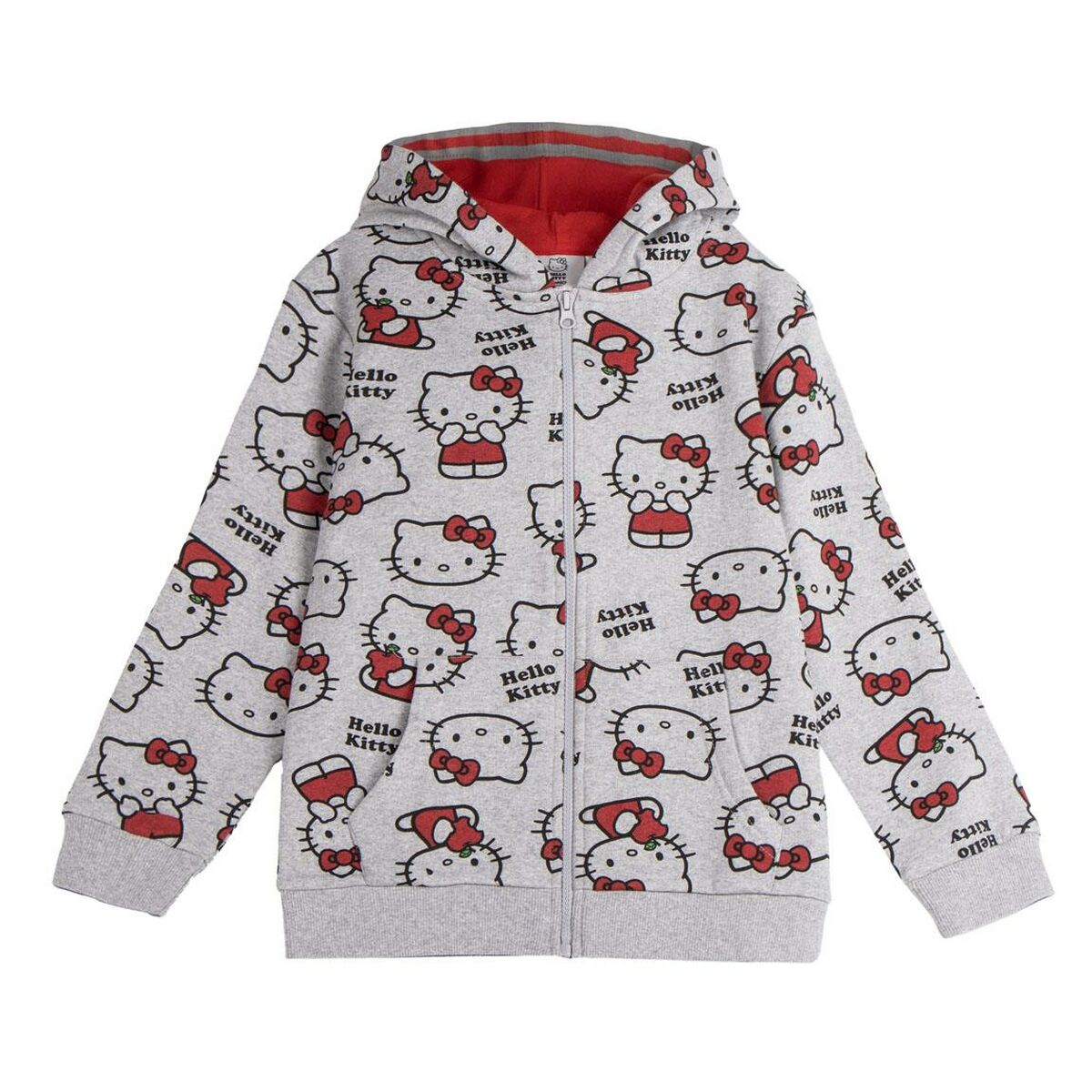 Hooded Sweatshirt for Girls Hello Kitty Grey-0