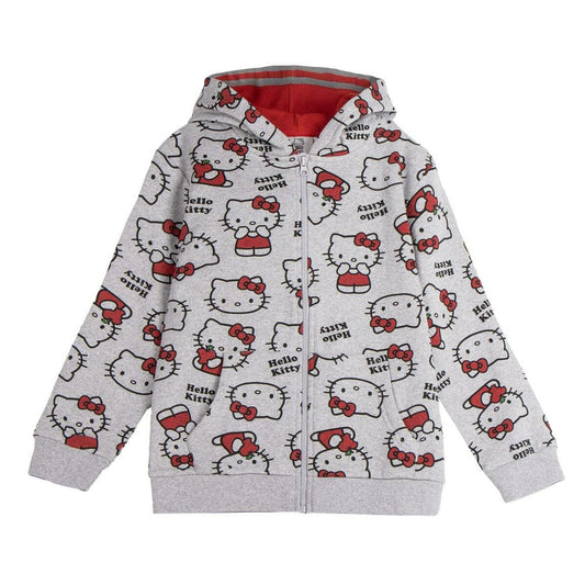 Hooded Sweatshirt for Girls Hello Kitty Grey-0