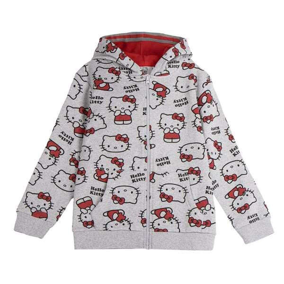 Hooded Sweatshirt for Girls Hello Kitty Grey-3