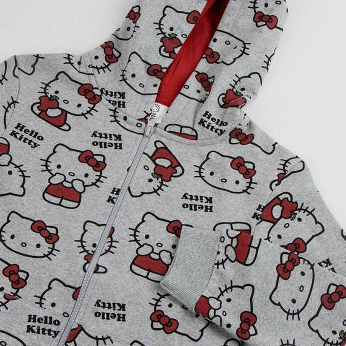 Hooded Sweatshirt for Girls Hello Kitty Grey-1