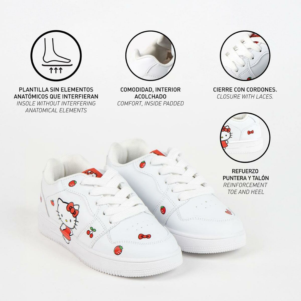 Sports Shoes for Kids Hello Kitty White-4