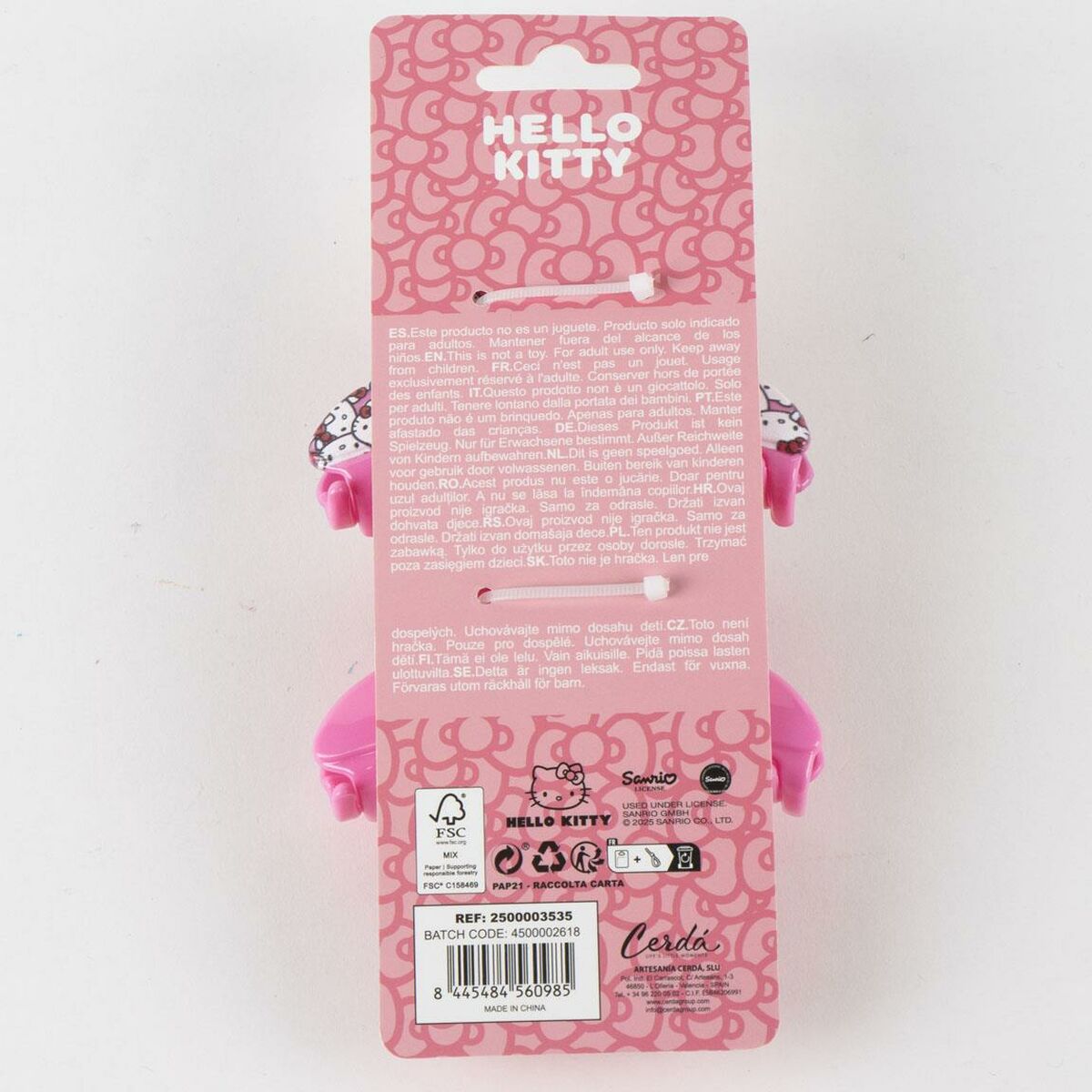 Hair Clips Hello Kitty Pink-8