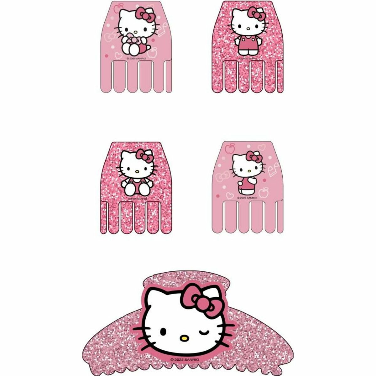 Hair Clips Hello Kitty Pink-4