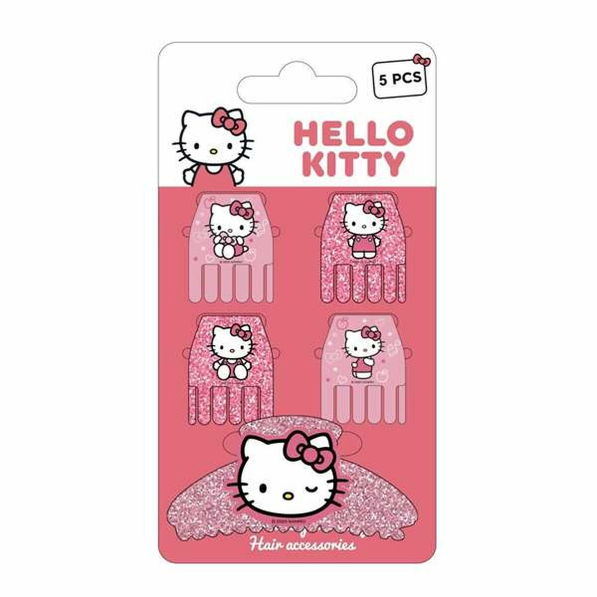 Hair Clips Hello Kitty Pink-2