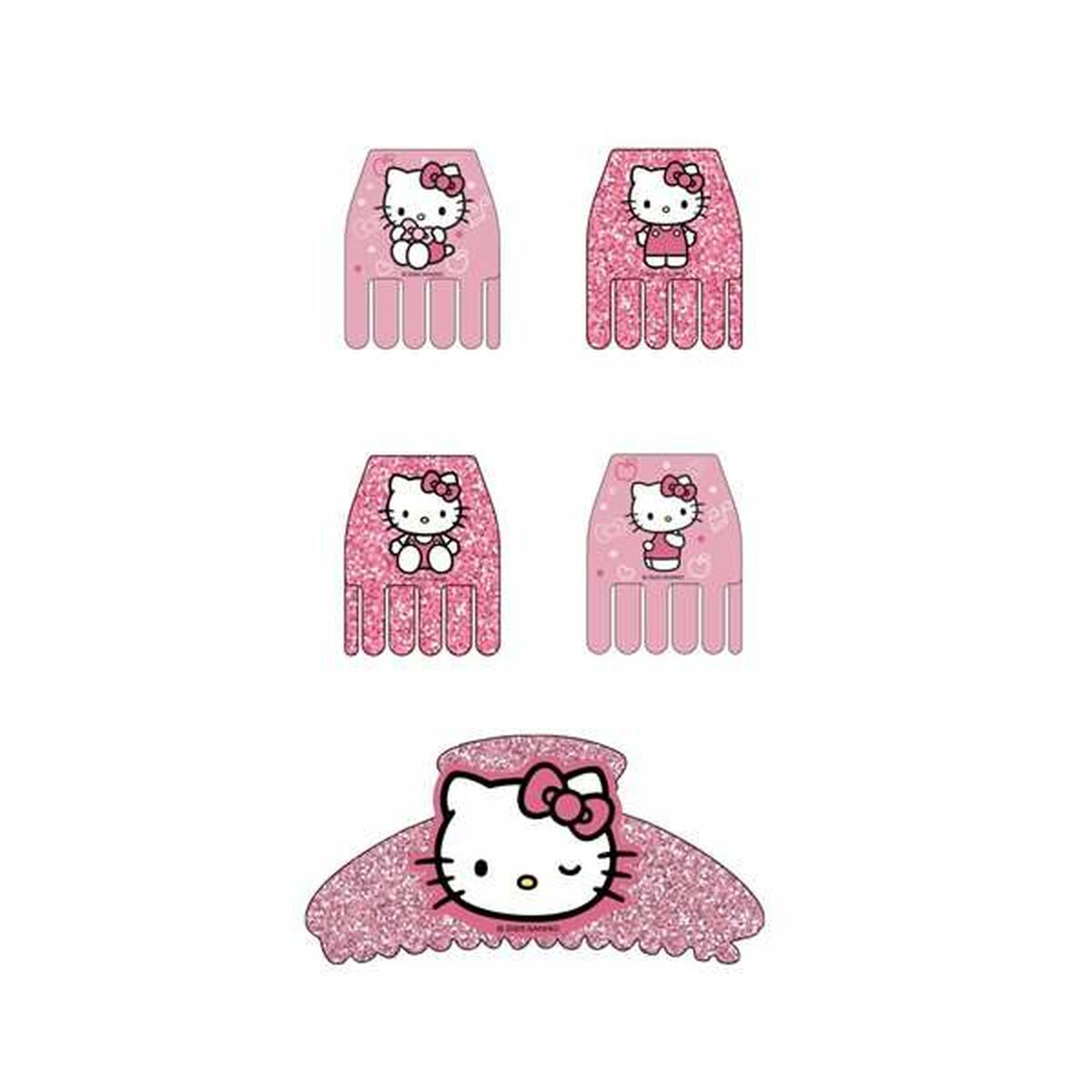 Hair Clips Hello Kitty Pink-1