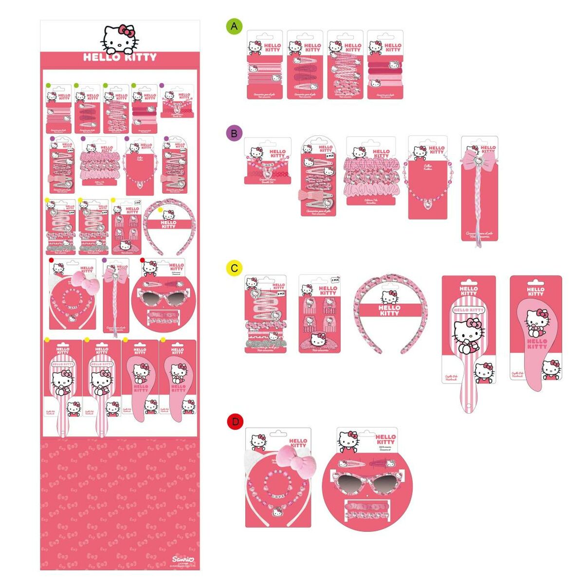 Hair Clips Hello Kitty Pink-0