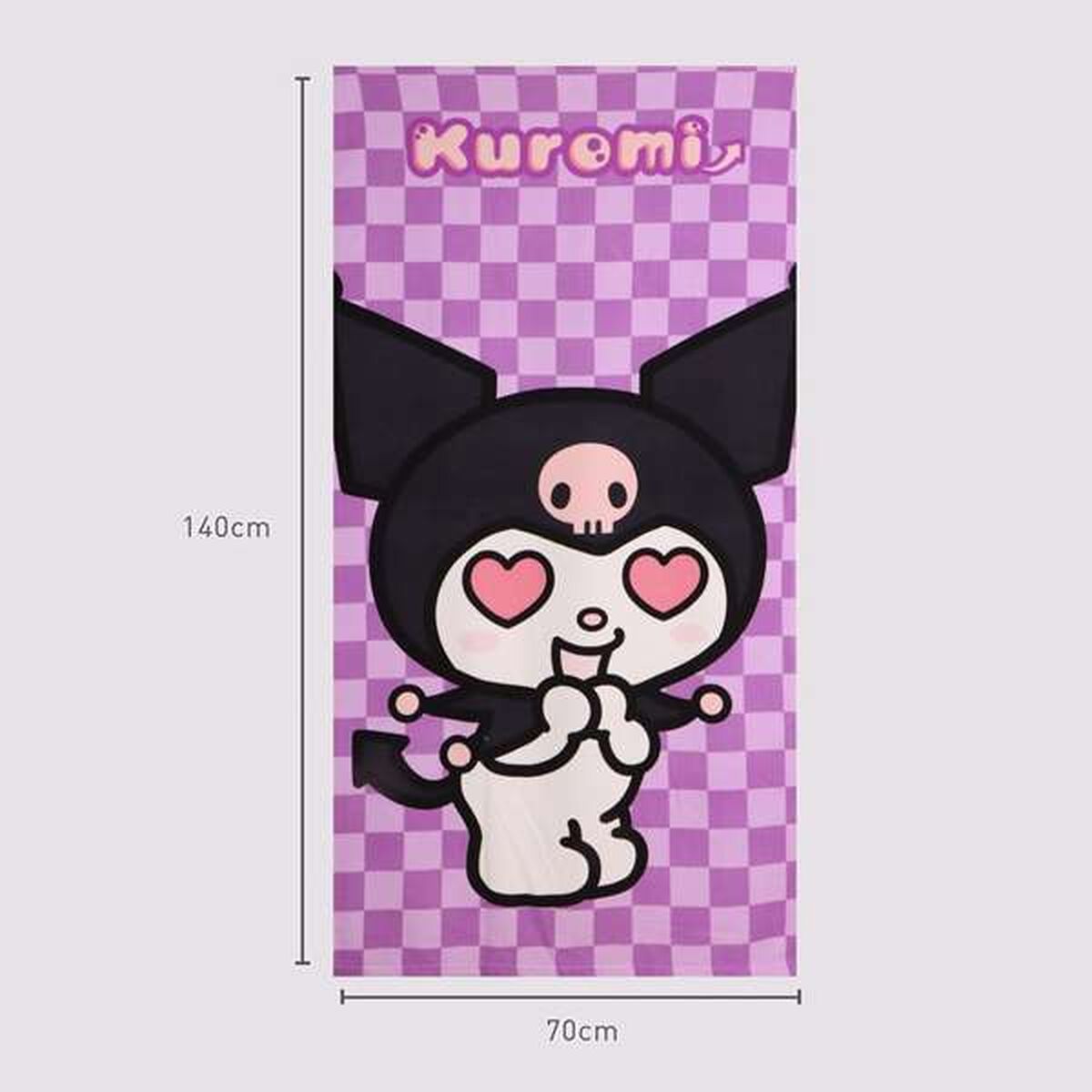 Poncho-Towel with Hood Hello Kitty Purple 70 x 140 cm-1