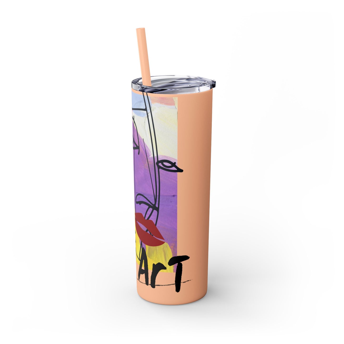 Artistic Skinny Tumbler with Straw, 20oz | Inspirational Drinkware, Colorful Water Bottle, Unique Gift Idea, Motivational Mug, [...]