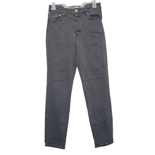 H&M Womens Size 6 Stretch Cotton Ultra High Waist Button Fly Denim Mom Jeans