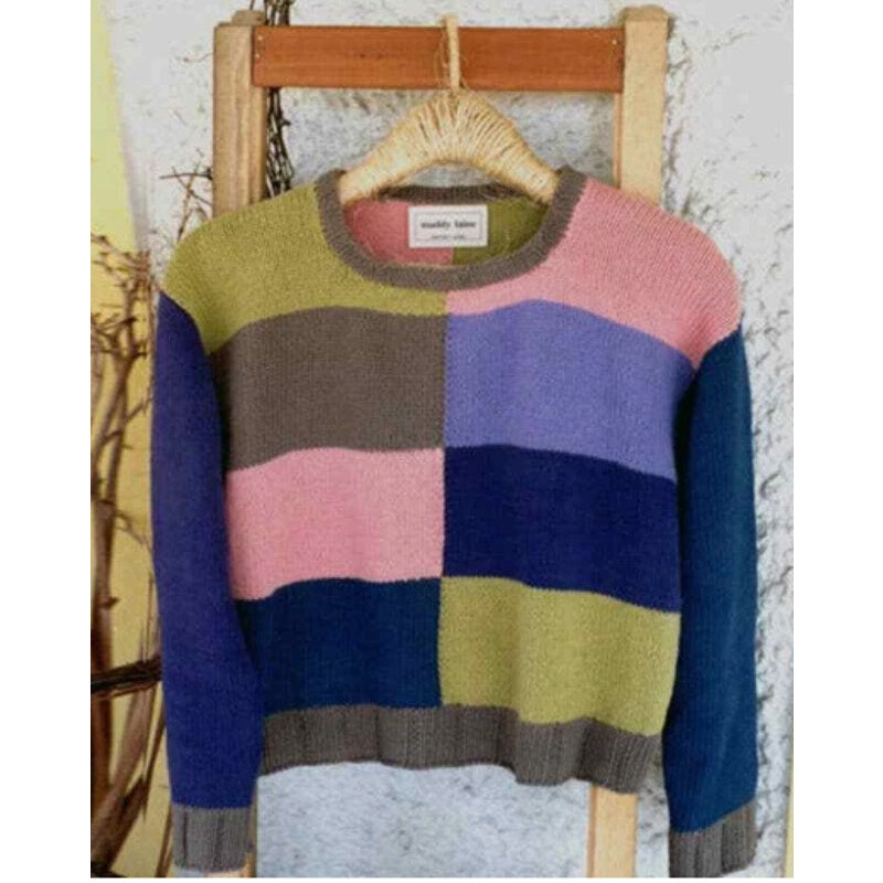 New Maddy Laine ML122 Coloring Blocks Pullover Sweater Knitting Pattern