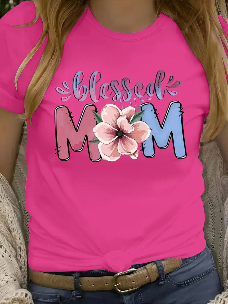 Women's Short Sleeve Round Neck T-Shirt  Style Gift
