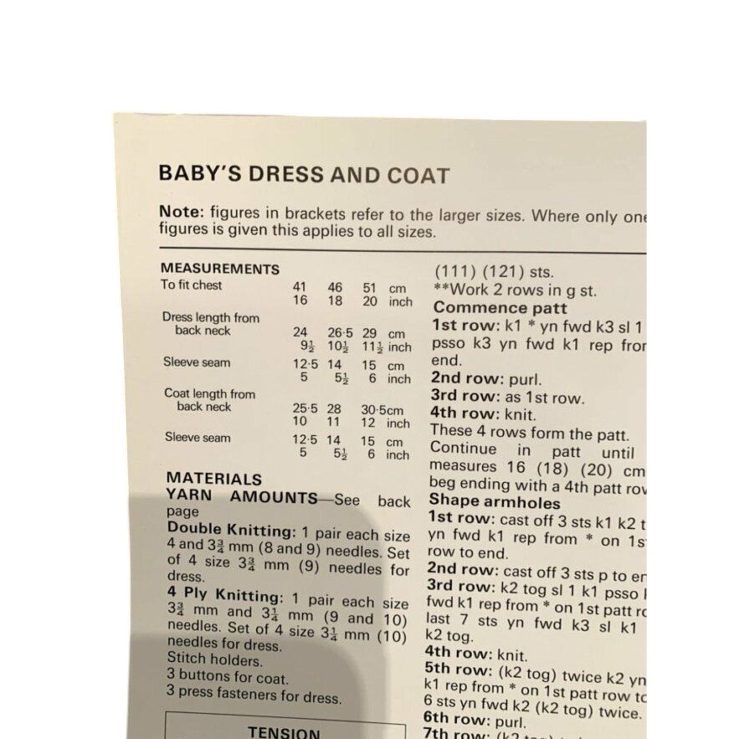 New King Cole KC650 Big Value DK Baby Dress & Coat Sweater Knitting Pattern